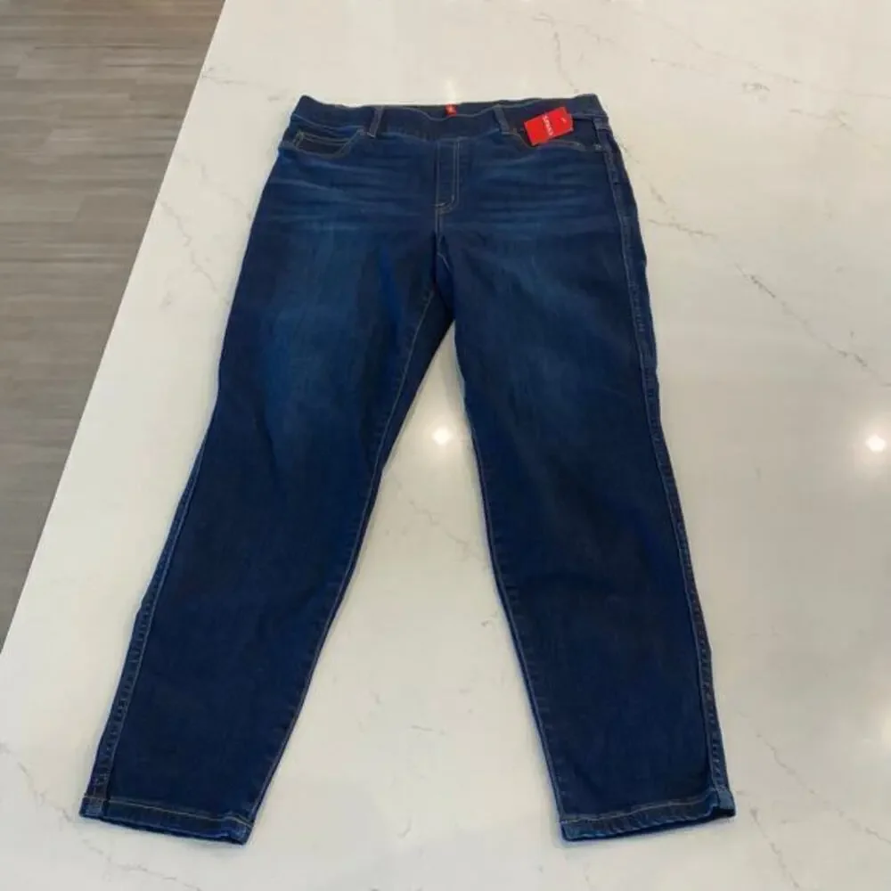 NWT Spanx Ankle Skinny Midnight Shade Dark Blue Pull On Jeans‎ Size 1X